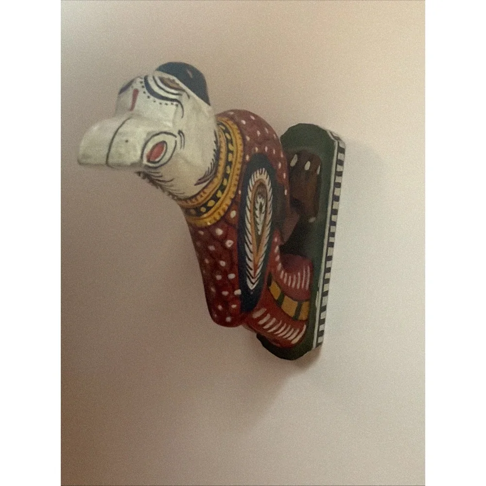 Hand-painted Wooden Bird Figurine In Pattachitra Folk Art Style Made In India 4